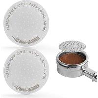 MHW3BOMBER 54mm Puck Screen 2pcs, Espresso Metal Coffee Filter Reusable Espresso Filters for 53/54mm Portafilter Basket 0.8mm Thickness Coffee Access