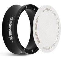 MHW3BOMBER 51mm Espresso Dosing Funnel & 51mm Puck Screen Set, Magnetic Dosing Ring & Reusable Filter kit Compatible with 51 mm Portafilter, Espresso