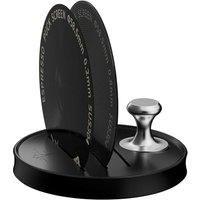 MHW3BOMBER 58mm Puck Screen Set, Reusable Espresso Metal Coffee Filter,0.2mm and 0.8mm UltraThin Titanium Coated with Espresso Puck Screen Stand and