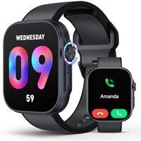 Smart Watch for Men Women, 100 Sport Modes Fitness Tracker, 1.99" AMOLED Display, 3ATM Waterproof Smartwatch, Blood Pressure Heart Rate Blood Oxygen S