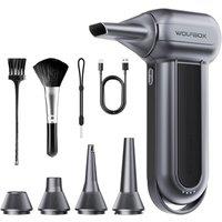 WOLFBOX MF100 Compressed Air Duster150000RPM Super Power Cordless Air Duster, Rechargeable Brushless Motor Durable Blower, 3Gear Adjustable Dust Blo