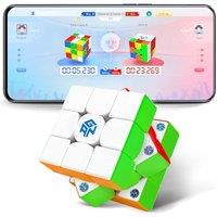 GAN356 i Carry E Smart Cube with 150Hrs Battery, 3x3 Speed Cube 48 Magnets & APP Control, GES Pro+ Adjustable Magic Cube for Beginners and Pros, No Ch