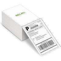 Thermal Direct Shipping Label (Pack of 500 4x6 FanFold Labels), NELKO Thermal Labels for Thermal Printer Compatible with NELKO PL70E Label Printer, C