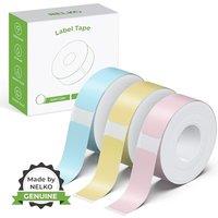 NELKO Genuine P21 Label Maker Tape, Adapted Label Print Paper, 12x40mm (0.47x1.57), Standard Laminated Office Labeling Tape Replacement, Multipurpos
