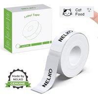 Nelko Genuine P21 Label Maker Tape, Adapted Label Print Paper, 14x75mm (0.55x2.95), 180 Labels/Roll, White