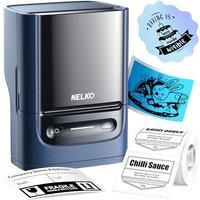 Nelko PM220 Bluetooth Thermal Label Printer, Portable Label Maker Machine for iOS & Android Phone, Label Maker for Clothing, Jewellery, Retail, Addres
