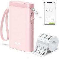 Nelko Label Maker Machine with Tape, P21 Bluetooth Label Printer with 3 Tapes, Wireless Mini Label Makers with Multiple Templates Icon Font Custom for