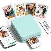 Nelko Photo Printer, PP01 Color Portable Mini Photo Printer, Instant Smartphone Inkjet Sticker Printer, Sticky-Back Photos, for iOS & Android, Picture