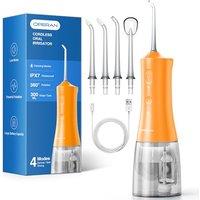 Operan Water Dental Flosser for Teeth Cordless, 300ML Rechargeable Oral Irrigator with 4 Modes, Water Flossers for Adults, IPX7 Waterproof, Use at Hom