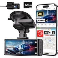 REDTIGER 4K Dash Cam Front and Rear, Touch Screen 3.18 Inch, Voice Control, 5.8GHz WiFi Car Dash Camera with 128GB Card, GPS, UHD 2160P Night Vision,