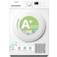 COMFEE' Freestanding Heat Pump Tumble Dryer,8kg Front Load, A+ Class, 16 Programmes, AutoDry,AntiCrease,Refresh,White,CFG09EH80/WUK