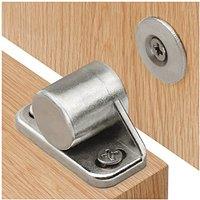 Door Magnetic Catch, 4 Pack Cupboard Door Magnets Strong Magnetic Catch Silver Heavy Duty Magnetic Door Catch for Kitchen Cupboard, Wardrobe, Bathroom