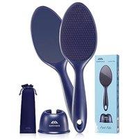 Sunivaca Glass Foot File Hard Skin Remover  Navy Blue 2 Sided Navy