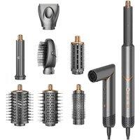 8 in 1 Hair Dryer Brush Set Air Hair Styler Curling Negative Ionic Foldable Hot Air Hair Dryer Brush, Hair Styling Tool for Curling Waves Straightenin