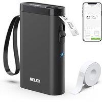 Nelko Label Maker Machine with Tape, P21 Portable Bluetooth Label Printer, Wireless Handheld Sticker Maker Mini Label Makers with Multiple Templates f
