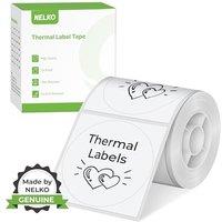 Nelko PM220 Thermal Labels, 2 inch Round, Waterproof, MultiPurpose Tape, 1 Roll of 150 White SelfAdhesive Thermal Paper