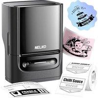 Nelko PM220 Bluetooth Thermal Label Printer, Portable Label Maker Machine for iOS & Android Phone, Label Maker for Clothing, Jewellery, Retail, Addres