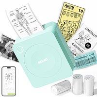 Nelko Sticker Printer, PM230 Mini Printer Bluetooth Portable Sticker Maker with 3 Rolls, for DIY Creation, Study Notes, Pictures, Receipts, List, Mult