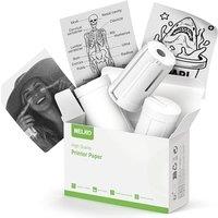 Nelko Genuine SelfAdhesive Thermal Printer Stickers, Compatible with PM230 Mini Sticker Printer, Black on White, 54mmx3.5m Mini Sticker Printer Paper