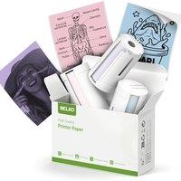 Nelko Genuine SelfAdhesive Thermal Printer Stickers, Compatible with PM230 Mini Sticker Printer, Black on White, 54mmx3.5m Mini Sticker Printer Paper