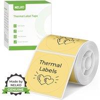 Thermal Labels for Nelko PM220 Label Maker  2 Inch (50mm) Round, Waterproof, MultiPurpose  1 Roll of 150 SelfAdhesive Thermal Paper (Yellow) jaune
