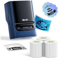 Nelko PM220 Bluetooth Label Maker Machine With Tape, 2 Inch Portable Thermal Printer for Small Business, Logo, Clothing, Sticker for Phones & PC, With
