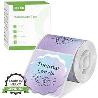Nelko PM220 Thermal Labels, 2 inch Round, Waterproof, MultiPurpose, 150 SelfAdhesive Thermal Paper (Blue Purple Gradient) Gradient Purple
