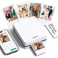 Nelko PP01 Instant Smartphone Photo Printer, Portable Mini Color Wireless Mobile Printer, StickyBack Photos, Bluetooth Compatible with iOS & Android