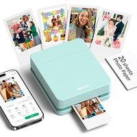 Nelko Photo Printer, PP01 Color Portable Mini Photo Printer, Instant Smartphone Inkjet Sticker Printer, Sticky-Back Photos, for iOS & Android, Fun Edi