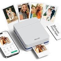 Nelko PP01 Instant Smartphone Photo Printer, Portable Mini Wireless Bluetooth, Sticky Back Photo Prints, Compatible with iOS iPhone & Android Phone Mo