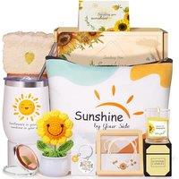 RYLIFEOGI Sunflower Gifts for Women, Birthday Gift Set Include Tumbler, Bracelet, Cosmetic Bag, Birthday Presents for Women, Wife, Mum, Sister, Best F
