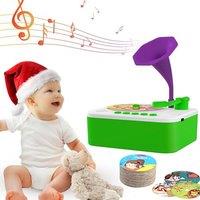 Retysaz Kids Phonograph with 96 Cards, story music player for kids 312 Musical Sensory Toy for boy girl,toddler PreKindergarten toy Early Childhood