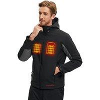 CONQUECO Heated Jacket Electric Hoodie Jacket With Battery Pack XL Men