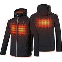 PROSmart Heated Jacket for Men Waterproof Heating Jackets with Battery Pack XXL Blackwith hood