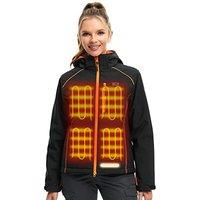 PROSmart Heated Jacket: Electric Heating Jacket Waterproof Warming Jackets with Rechargeable Battery Pack S Orange