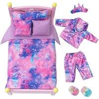 ZITA ELEMENT 18 Inch Doll Clothes Sleeping Bag Set Include Sleep Pillow, Pajamas, Pillows, Eyeshade, Sheet & Shoes for 18inch Girl Doll and Our Genera