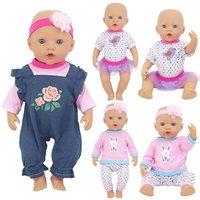 ZITA ELEMENT 3 Sets Baby Doll Clothes for 1418 Inch Dolls, 16 Inch Baby Doll Clothes Dresses and Accessories Outfits for New Born 15 Inch Baby Dolls(