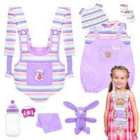 ZITA ELEMENT Baby Doll Carrier for 1618 Inch Doll, Reborn Baby Doll Carrier with Doll Accessories for Doll Toys, Doll Carrier for Girls and Boys