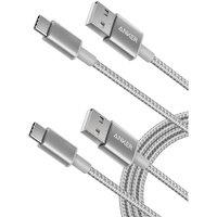 Anker USB C Charger Cable, 2-Pack 3 ft (0.9 m) USB to USB C Cable, USB A to USB C Braided Phone Charger Cable for iPhone 17/16/15, iPad Pro, Samsung G