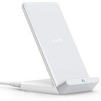 Anker Wireless Charger, PowerWave Stand, Qi-Certified for iPhone 17/16/15/14/13/12 Series, SE, 11, 11 Pro, 11 Pro Max, XR, Xs Max, 10W Fast-Charging G