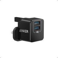 USB Plug, Anker PowerPort mini Dual Port USB Charger, Compact Wall Charger Cube, For iPhone 15/14/13/12/11 Pro Max, Galaxy S23/S22/Note20, HTC, LG, an