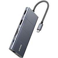 Anker USB C Hub, PowerExpand 11-in-1 Docking Station, with 4K@60Hz HDMI and DP, 100W Power Delivery, USB-C and 3 USB-A Data Ports, 1 Gbps Ethernet, 3.