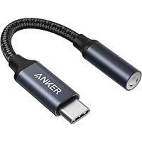 Anker USB C to 3.5mm Audio Adapter, Male to Female Nylon Cable for Samsung S20/S20+/S20 Ultra, Pixel 4/ + 4XL, and More Type C Devices