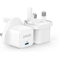 USB C Plug, Anker 2-Pack PowerPort III 20W Cube Fast Charger for iPhone 15/15 Pro/15 Pro Max/14 Pro/14 Pro Max, Galaxy, iPad (Cable Not Included)