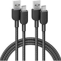 Anker USB C Charger Cable [2 pack, 6ft], 310 Nylon USB A to USB C Cable Fast Charging for iPhone 17/16/15, iPad Pro, Samsung Galaxy, and More (USB 2.0