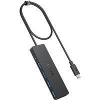 Anker 4-Port USB 3.0 Data Hub, Ultra-Slim 5Gbps USB-C OTG Hub with 2 ft Extended Cable, for MacBook, Mac Pro, Mac Mini, iMac, Surface Pro, XPS, PC, Fl