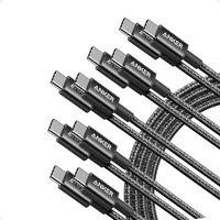 Anker USB C to USB C Cable, TypeC 60W Fast Charging Cable (6FT, 5Pack) for iPhone 17/16/15, iPad Pro, Samsung Galaxy, and More (Black) 5 * 1.8M Black