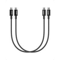 Anker New Nylon USBC to USBC Cable (2pack, 1 ft, 60W), USB 2.0 Type C Charging Cable for iPhone 17/16/15, iPad Pro, Samsung Galaxy, MacBook Pro,and
