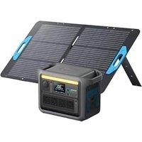 Anker SOLIX C1000 Portable Power Station with 100W Solar Panel, 1800W Solar Generator, LFP (LiFePO4) Battery, 4 AC Outlets, Up to 2400W for Home, Powe