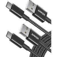 Anker USB C Charger Cable, 2Pack 10 ft (3 m) USB to USB C Cable, USB A to USB C Braided Phone Charger Cable for iPhone 17/16/15, iPad Pro, Samsung Ga